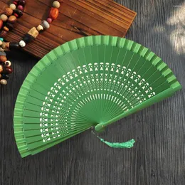 Dekorative Figuren eleganter chinesischer Stil Holzklappfans Accessoires für Hochzeiten Partys Geschenke