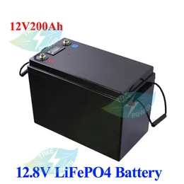 12 V 200AH LifePo4 Baterie BMS Lithium Power Baterie 3000 cykli dla 12,8 V RV Campers wózek golfowy terenowy wiatr słoneczny