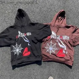 Felpa con cappuccio da uomo con cappuccio stampato gotico High Street Zip Up Hoodie Casual Self Speed ​​Beshit Abbigliamento Y2K Top Top Women's Vintage Harajuku Hip Hop Giacca Z230816