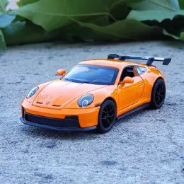 1 32 Porsche 911 GT3 Supercar Model Model samochodowy Diecasts Metalowe odlewane dźwięk i lekkie zabawki samochodowe do pojazdu LDREN T230815
