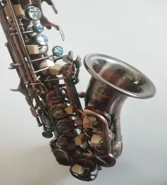 Yanagisawa S991 Soprano Small Curved Neck Saxophone Brass Body Antique Antique Copper di alta qualità Strumenti musicali con Mout3658633