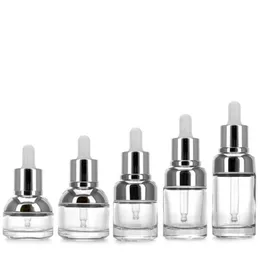 Refillerbara glasdropparflaskor Upskala Tomt provflaska Essential Oil Parfymbehållare med pipett för aromaterapi ögondroppar nqwa
