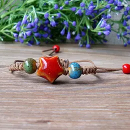 Charm Bracelets Original Women's Weaving Hand-Made Ceramic Colorful Porcelain Beads Ladies Bracelet For Female Gifts Fashion Trend