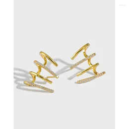Brincos de pregos para mulheres 925 Brincho de prata esterlina Designer minimalista Earings Boucle Oreille Jóias Argent TLE1178