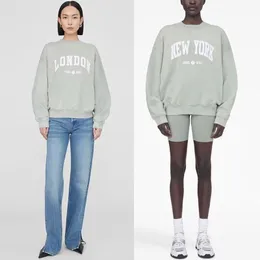 Sweatshirts 2023 Yeni Annie Bing Yaz Orijinal Karışımı 30 Stil Pamuk Tasarımcı Kadın Moda Hoodie Sokak Giyim Büyük Boy Tee Kaykay Tshirt W8