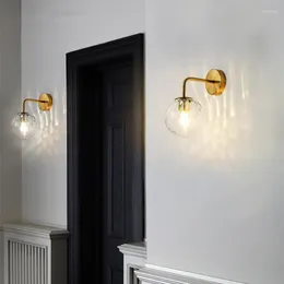 ウォールランプモダンウォーターリビングルームベッドルームベッドサイドの家の屋内装飾通路ランプ用の照明照明LEDガラス