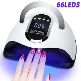 Essiccatori per unghie 66led Lampada UV LED Essiccatore per smalto gel di asciugatura rapida con moto Sensing Professional Manicure Salon Tool Equipment 230814