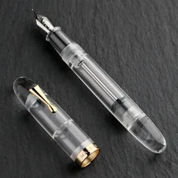 Fountain Penns Majohn EF/ F/ M NIB Fountain Pen Eyedroper Big Size Clear Business School Supplies Writing Ink Penns 230814