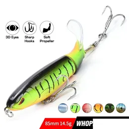 Baits Lures Whopper Popper Fishing Lure For Wobbler Topwater Hard Bait Tail Propeller Plopper Swimbait Swim Bass Pesca Artificial Dhwlz