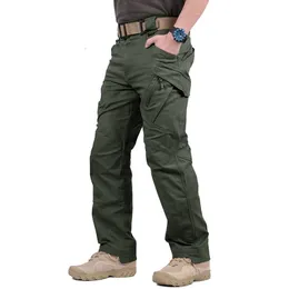 Męskie spodnie Summer Suchy mężczyźni rozciągają się taktyczne multipockets Wojskowe Multipockets Prace Spodnie lekkie trening wędrówki na kemping 230815