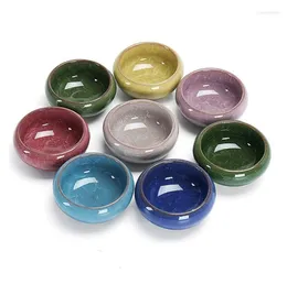 Tazze di piattini 7 colori tè tazza di tè crackle ghiaccio vetro per ufficio in ceramica drinkware regalo sn468