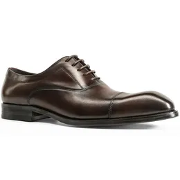 Kleiderschuhe Hanmce Oxford Mode echtes Leder atmungsaktives Oxfords Patent für Männer 230814