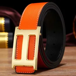 حزام Digner Luxury H Leather Strap حزام عكسي سيرة Buckle Buckle Standard Cinture di Lusso 6 Colors Buisns H Buckl Belt for Womens Mens