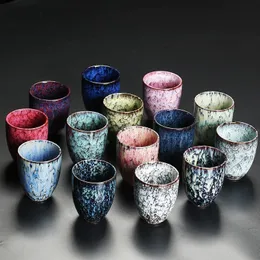 Tazze 1ps in stile giapponese cambio di ceramica tazza di tè in ceramica in porcellana kung fu tazze in ceramica bevande all'ingrosso familiari 250ml 230815