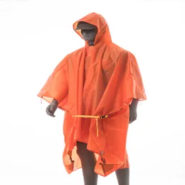 3f UL -Ausrüstung einzelner Person Regenmantel Ultraleichter Outdoor 3 in 1 Multifunktionieren Sie Poncho -Markise -Fußabdruck zum Wandererbergsteiger