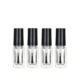 4 ml bottiglie di smalto vuoto per unghie smalti a forma quadra bottiglie trasparenti con tappo a pennello per tessp cosmetici fai -da -te