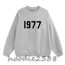 ESS 1977 المصمم Esen Men's Esenta Pullover Sweatshirt كبير الحجم أعلى جودة الرجال والنساء الطويل الأكمام الطباعة الرقمية.