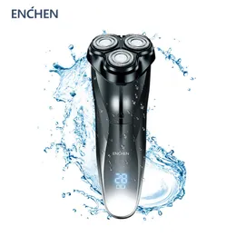 Electric Shavers Enchen Blackstone3 Electric Shaver 3D Triple Blade Floating Razor Shaving Machine Washable USB RECHARGEABLE BEARD TRIMMER 230814