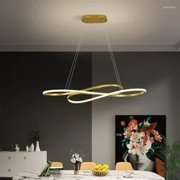 Люстры минимализм минимализм светодиодные подвесные лампы дома декоративные черные золотые освещения Lustres для столовой спальни.