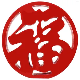 Figurine decorative Caratteri cinesi Decorazioni per decorazioni per decorazioni da tavolo Fu Centrotavola rossa Ornamenti Sign House