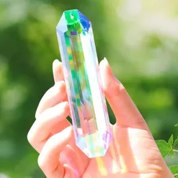 Ljuskrona kristall 120 mm färgglada hängande prydnadsglas konst prismat fasetterade delar diy hem bröllopsdekor tillbehör