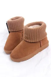 Boots designer australian Snow sheep fur one-piece ankle Snow boots wool integrated mini Winter women's casual classic cotton shoes adults tasman