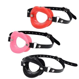 Sex Toy Massager Female Blowjob Slave Silicone Lips o Ring Open Mouth Gag Oral Fetish Bdsm Bondage Restraints Erotic Sexual Adult