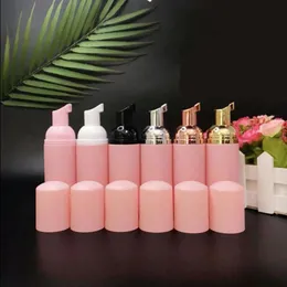 Pink Plastic Foaming Bottles Foaming Pump Bottles 60ml Foam Dispenser Empty Refillable Travel Bottles for Hand Shampoo Cleaning Airport Awjr