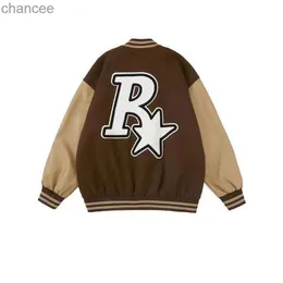 Varsity Star Jackets haft baseball bluza bluzy bluzy bombę street street noszenie wysokie litera b pu rękaw HKD230815