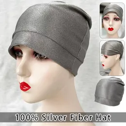 Beanie/Skull Caps Anti Radiation Cap Silver Fiber Anti Strålning CAP -datorer Elektromagnetiska våg RFID SHIELDING EMF Protection Hat Beanies 230814