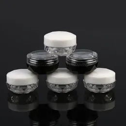 3ML 5G Scatola per crema a forma di diamante Bottiglia in acrilico Crema per diamanti Glitter per unghie Vasi per trucco Vasetti per crema Imballaggio cosmetico Kfujs