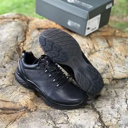 Açık Sneaker Erkek Marka Ayakkabı Yüksek Kaliteli Orijinal Deri Nefes Alabilir Kayma Anti-Slip Yürüyüş Tavel Erkekler Yürüyüş Ayakkabıları