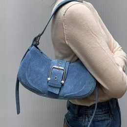 Osoi Bag Evening Bags Niche Toni Denim Hobo Advanced Underarm Multi Functional Shoulder Crossbody Classic Half Moon Handbag 230814