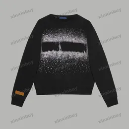 xinxinbuy Men women designer Sweatshirt Full Sky Star Letter printing sweater gray blue black white XS-2XL