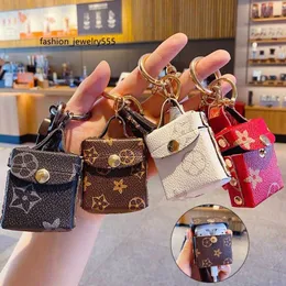 Lanyards 4Colors niedliche Presbyopia Leder Cartoon Schlüsselbund Coin Purse Headset Mini School Bag Design Quaste Key Ring PU Leder Auto Schlüsselanhänger Schmucktaschen Charme Charme