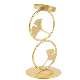 Ljusstakar 2 datorer Nordiskt Golden Candlestick Taper Table Centerpiece Hushållens ornament pelarjärn