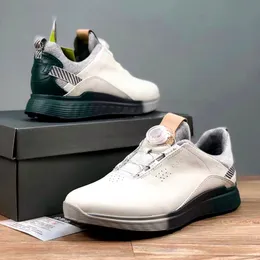 2023 Hot Sale Men Golf Sneakers Shoes Atléticos de Lacing Quick para homens de golfe de couro genuíno Golfe de tênis confortável
