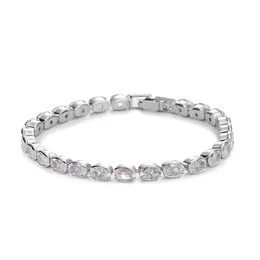 Branquilha de tênis redondos de nova moda pulseira de pulseira de diamante de diamante de alta qualidade Hip Hop Bling Bling CZ