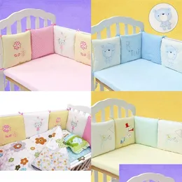 Bed Rails 6Pcs/Lot Born Baby Bumper In The Crib Cot Protector Room Decoration Toddler Bedding Infant Cushion 220425 Drop Delivery Ki Dhjbx