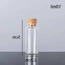 10 ML 22X50X125 MM petites Mini bouteilles en verre transparent pots avec bouchons en liège/Message mariages souhait bijoux faveurs de fête Gukso