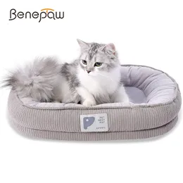 Inne dostawy kotów Benepaw Wygodne łóżko dla zwierząt przeciwpoślizgowych Odsunięte pies Maszyna do mycia maszyny miękki trwałe puppy kitty sofa 230815