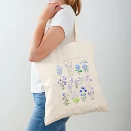 Shopping Bags Women Shopper Tote Bag Funny Flower Watercolor Printed Harajuku Foldable Canvas Women's Shoulder Handbag