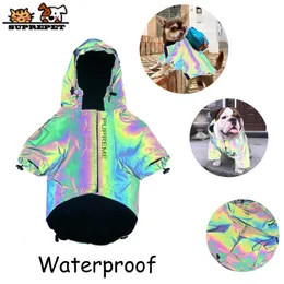 Hundebekleidung Obertrepet Regenmantel Jumpsuit Regenmantel Reflektierende Jacke wasserdichte Kleidung für Bulldogs Chihuahua Teddy 230814