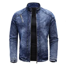 Giacche da uomo Spring Autumn Stand Collar Denim Jacket Men Spring and Autumn Stars Collar Denim Jacket Men European American denim Men 230815