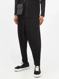 Mens Pants Alsey veckade harem baggy casual wide ben fasta byxor harajuku streetwear 90s joggar för män kläder 230815