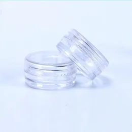 2ml/2gram Kosmetische Plastikkastzellglas 28x13mm Schraubdeckel klarer runde Probengröße für kosmetische Creme Lidschatten Nägel Pulver Schmuck E-Liqui EPNs