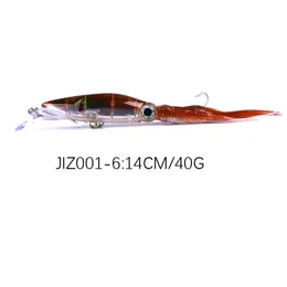 Sleevish -Fischerei Tackle 14 cm 40g Oktopus Tintenfisch Köder Hartplastik Trolling Bionic künstlich ZZ