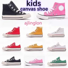 per bambini piccoli scarpe tela chucks degli anni '70 sneaker classiche espadrille bambini neonati 70 neri bianchi a basso contenuto di scarpe da ginnastica scarpa