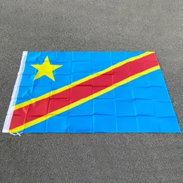 أعلام Banner Aerlxemrbrae علم الجمهورية الديمقراطية الديمقراطية لعلم الكونغو 3x5 قدم العلم الوطني العلم العلم 230814