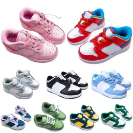 2023 Kid Dunks Sports Shoes Jumpman 4 Children Athletic Outdoor Baby Designer Sneaker Trainers Toddler Girl Tod Pour White Black Triple Pink Child Shoe 24-35